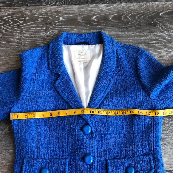 Kate Spade - Blue Tweed Blazer - Size 8 - EUC - Picture 10 of 10
